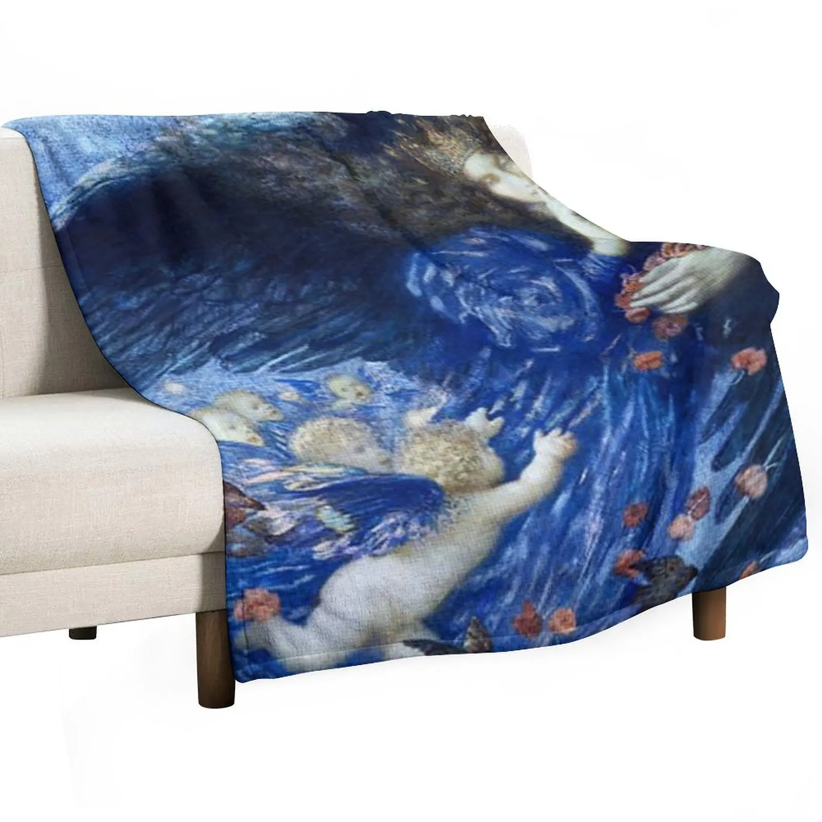 

Night with her train of stars - Edward Robert Hughes Throw Blanket Polar Retros Loose For Sofa Thin Blankets