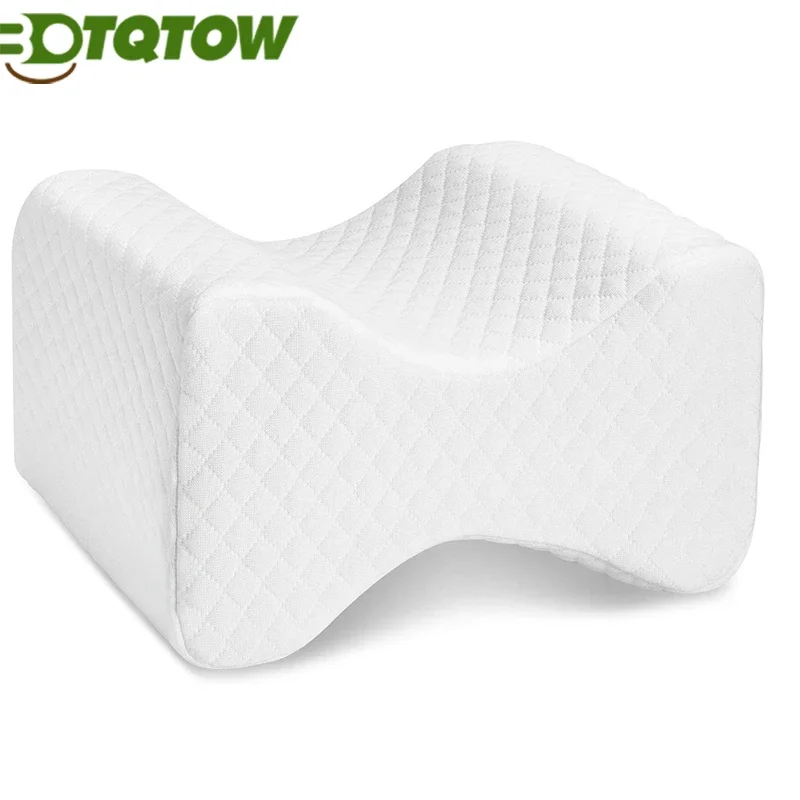 1PCS Knee Pillow for Side Sleepers - 100% Memory Foam Wedge Contour - Leg Pillows -Spacer Cushion for Spine Alignment, Back Pain