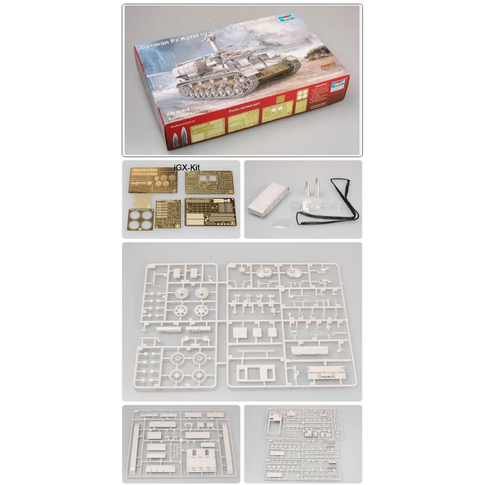 

Trumpeter 00362 Масштабная модель 1/35 Немецкий танк PzKpfw IV Ausf D/E, пластиковый конструктор, подарок, игрушка, набор для сборки