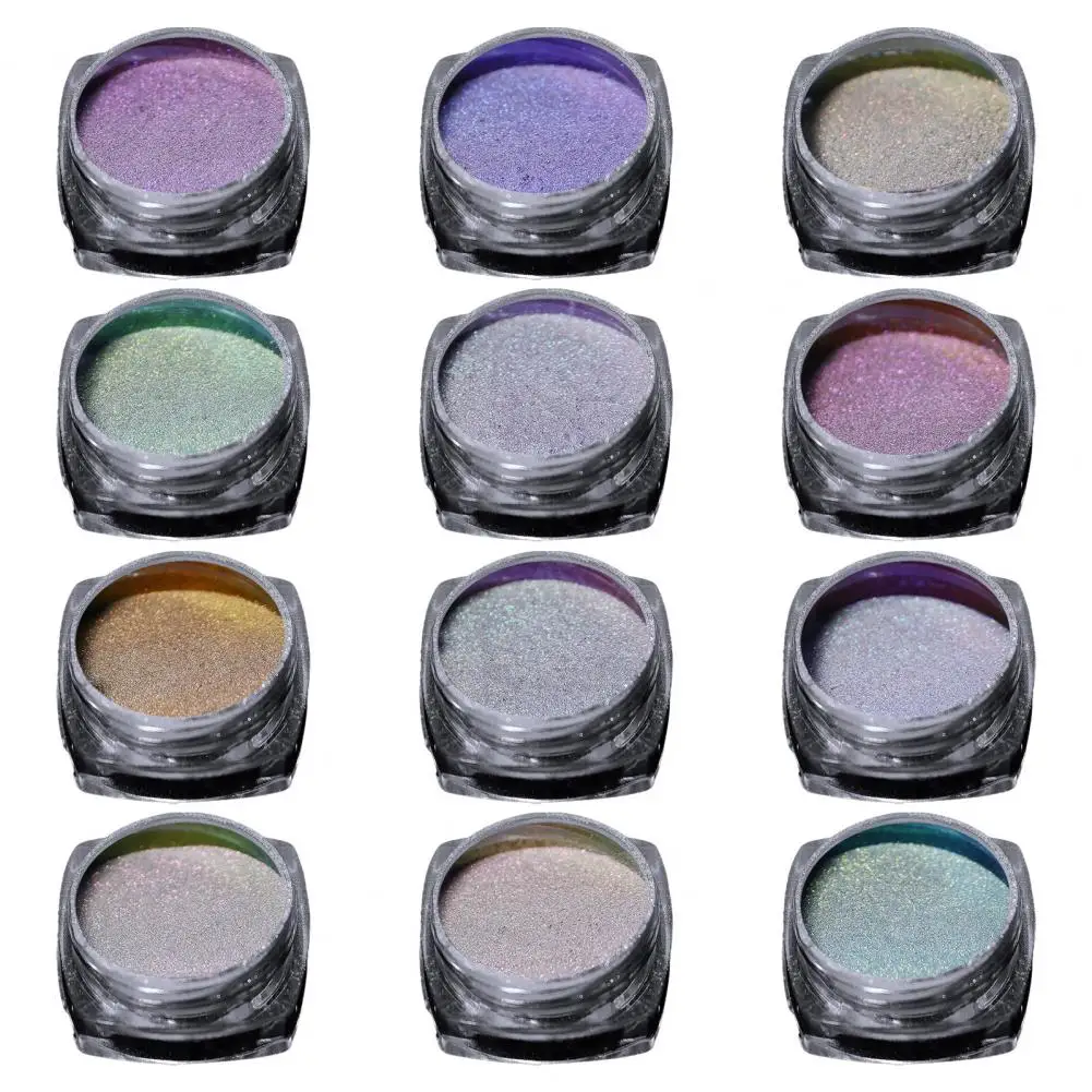 Poudre de fard à barrage coloré métallique pour les ongles, effet miroir, paillettes dorées, vernis gel UV, poussière chromée