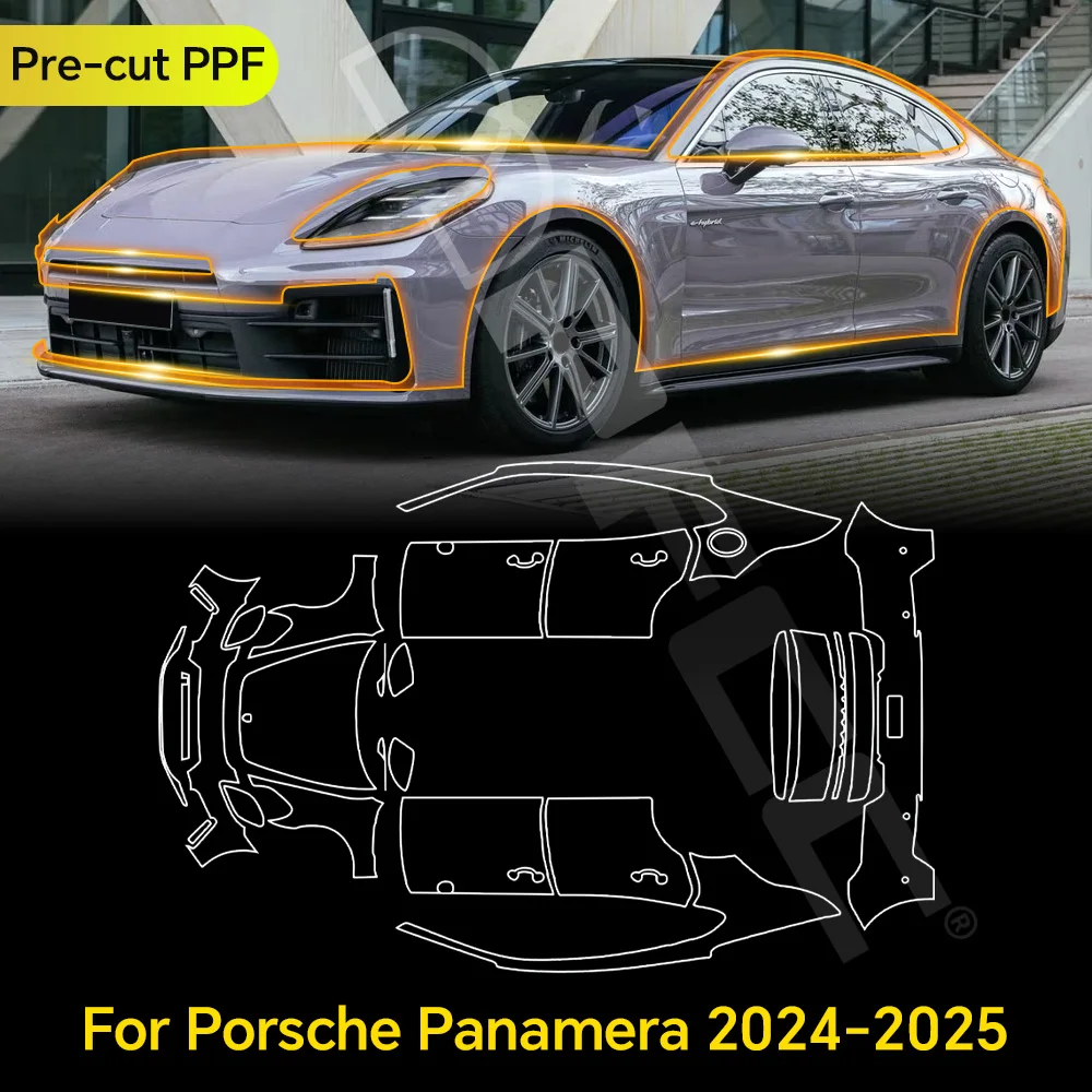 

For Porsche Panamera Base 2024-UP TPU Paint Protection Film Clear Bra Pre-cut PPF Car Body Anti-Scratch Resistant Invisible Kit