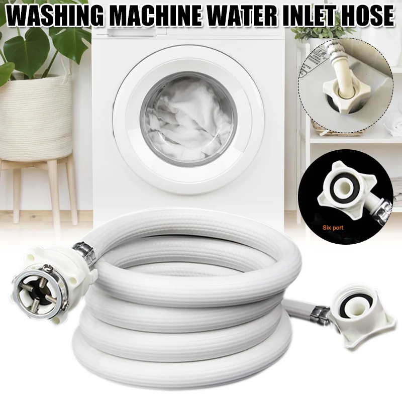 Washing Machine Hose Rubber White Long Length Washer Pipe In Stock