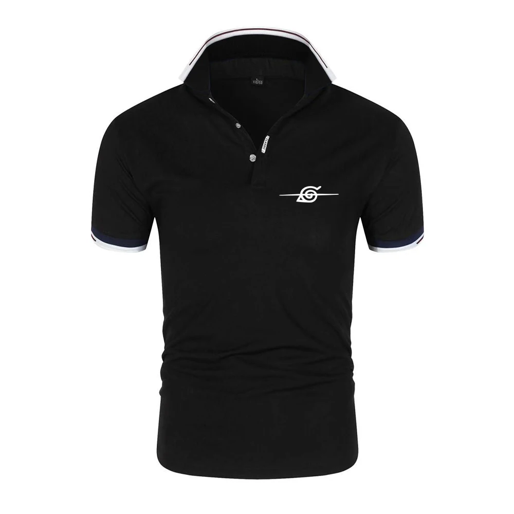Camiseta Polo de Verano 2026 con Estampado de Anime Naruto para Hombre, Nueva, de Seis Colores, Cuello Alto, Transpirable, Deportiva, de Manga Corta