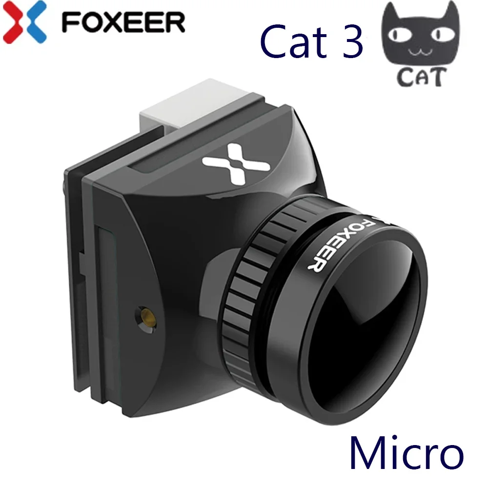 Foxeer Mini / Micro cat 3 Night Flight low latency 1/3\'\' Sensor 16:9/4:3 P/N Switchable Starlight FPV Camera for FPV drone