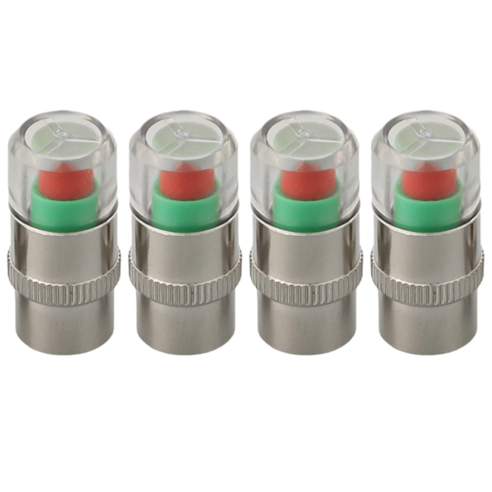 4PCS Valve Stem with Tire Pressure Monitoring Sensor for Cars and Motorcycles Visual to Prevent Tire Underinflation