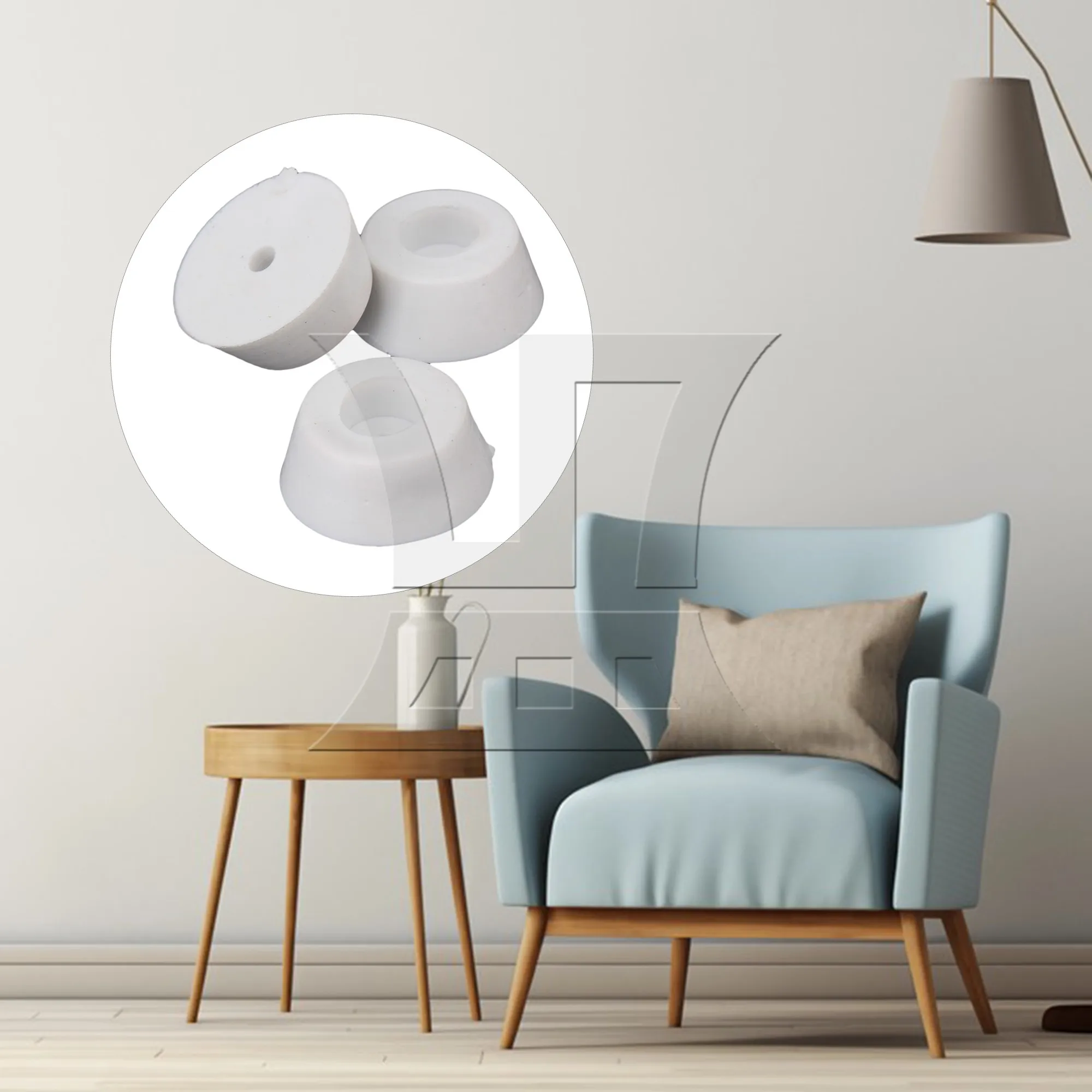 

CNBTR 30pcs Rubber Feet Pad 2x1.5x0.8cm White with 30pcs Screw for Instrumentation