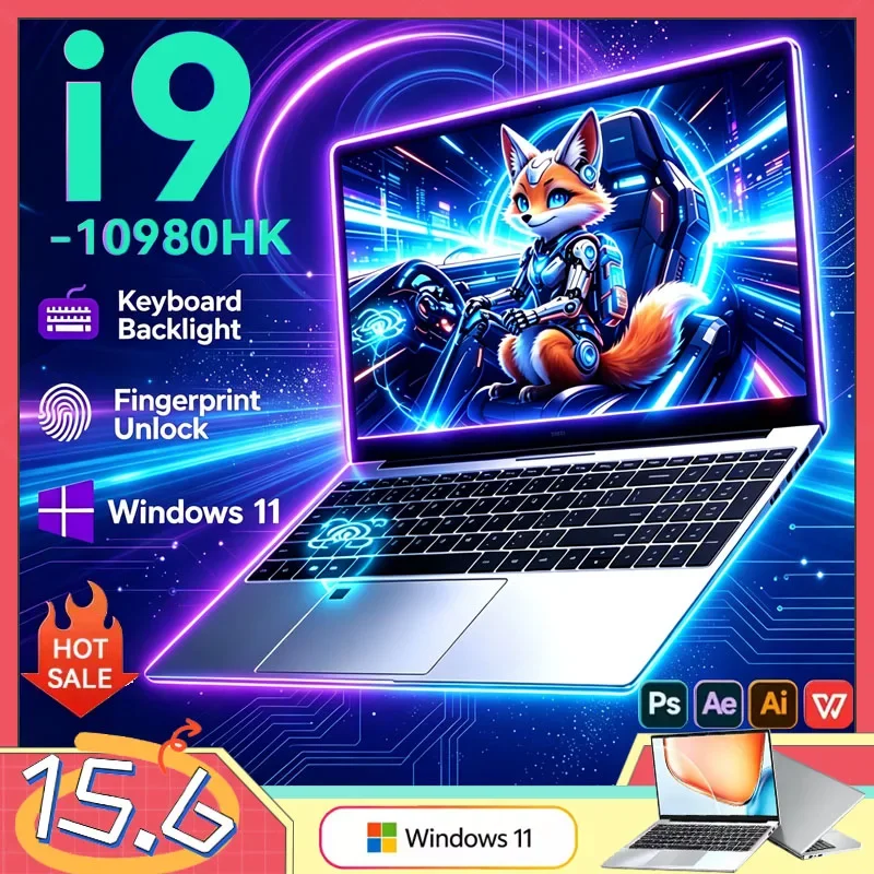Portable Notebook PC 15.6 Intel I9-10980HK 32GB RAM 2TB SSD Windows 11 Pro Home Gaming Office Business Computer High Performance