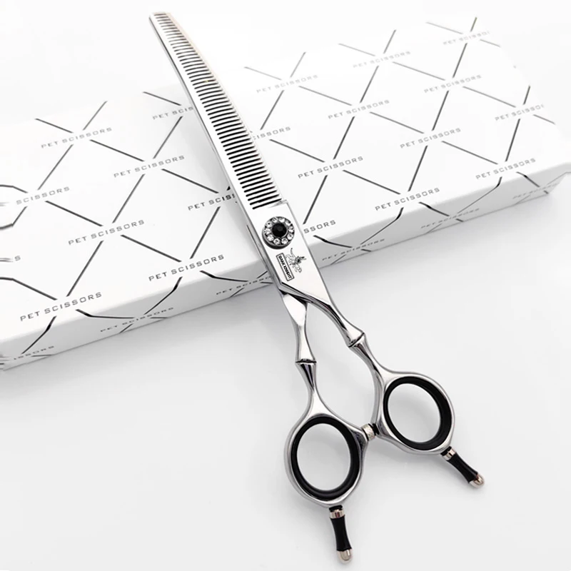 

Curved scissors for fine trimming, high-quality professional pet grooming scissors, 440C alloy steel, dog grooming and hair trim