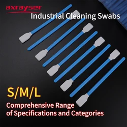 100pcs Cotton Micro Swab Industry Nonwoven Anti-static Dust Off for Lens Protective Window Fiber Laser Head Cleaning Tools