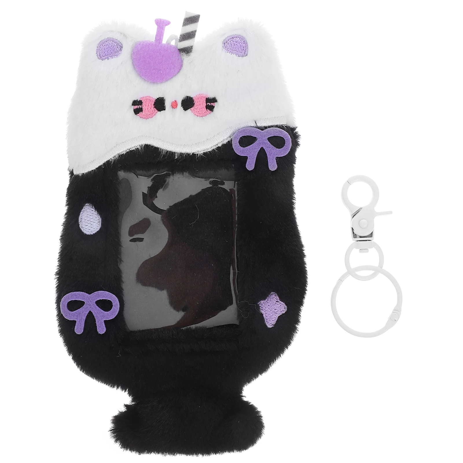 

Cartoon Animal Photocard Sleeves Transparent Design Keychain Material Photo Card Holder Id Lanyard Cute Badge