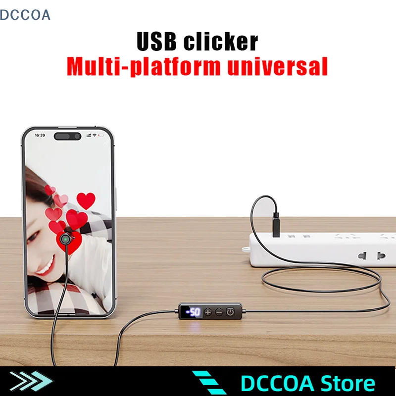 1 peça 90cm preto clicker automático tela móvel clicker automático assistente de jogo tarefa clicker automático