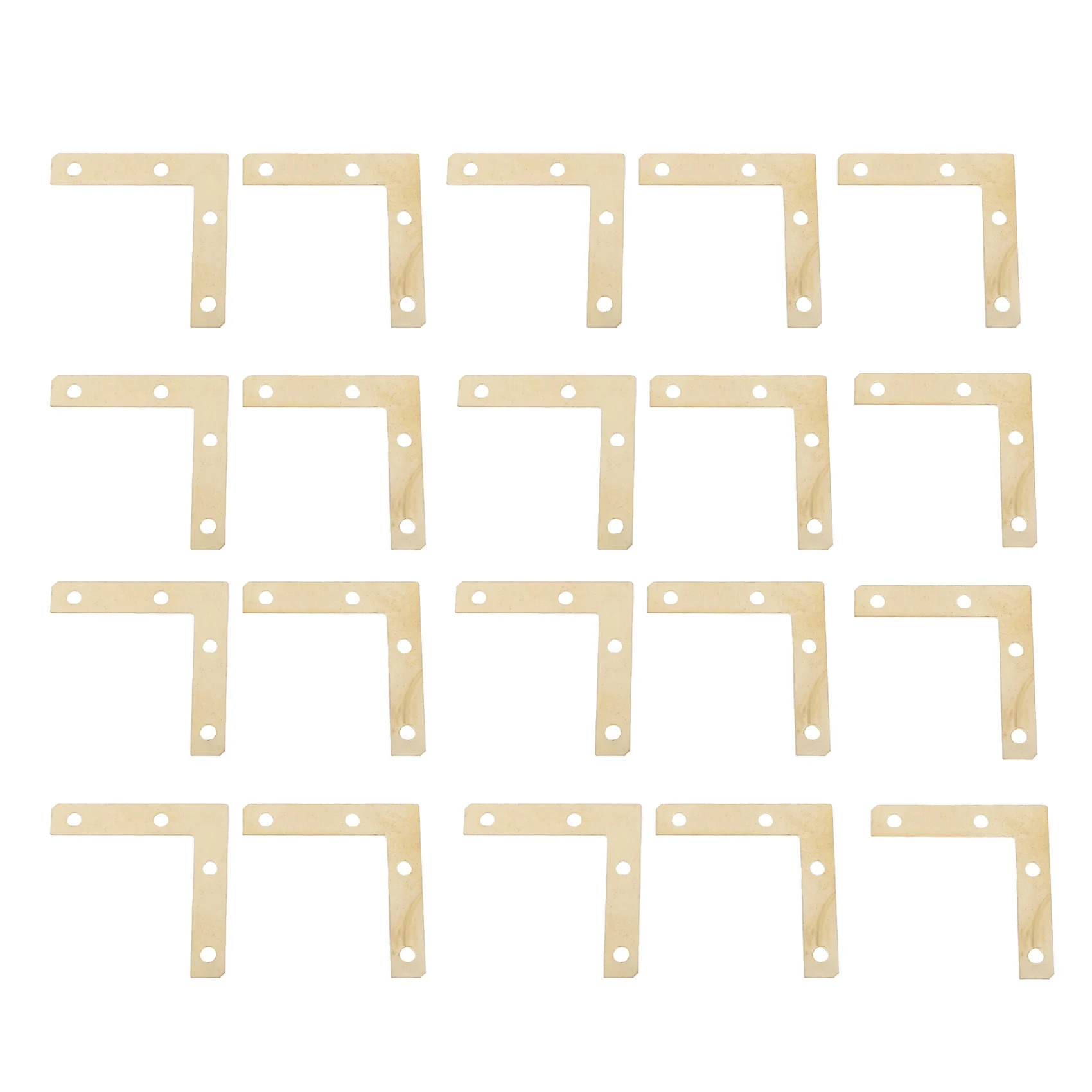 

20 pcs 51mm Flat Corner Right 90º Angle Bracket Repair Plate Fixing Brace