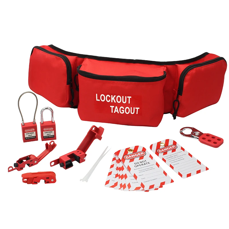 

Portable Daily Management Safety Lockout Tagout Kits With Circuit Breaker Lockout And Safety Padlock