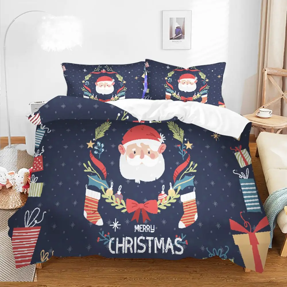 

2/3pcs bedding set Digital Print Comfortable Duvet Cover for Home Bedroom Decoration, 1 Duvet Cover and 2pillowcase with Zippers