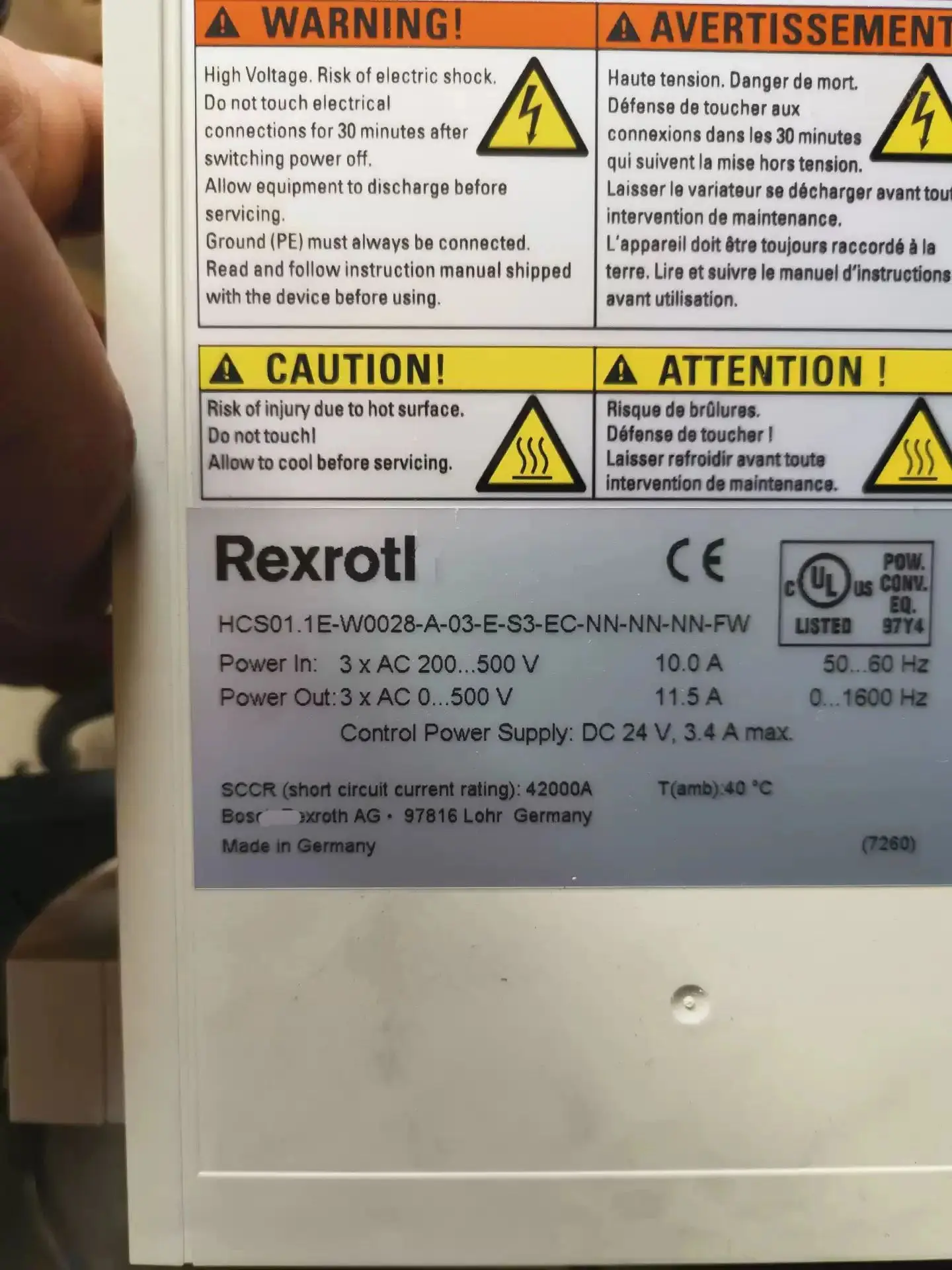 Rexroth용 HCS01.1E-W0028-A-03-E-S3-EC-NN-NN-NN-FW 서보 드라이브