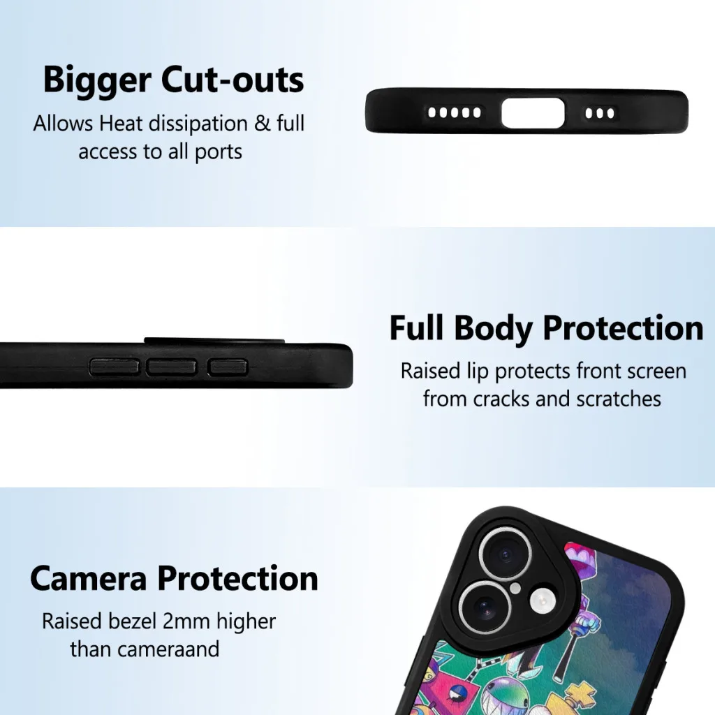 Custodia per telefono per iPhone 16 Pro Max Custodia in silicone Cartoon The Amazing Digital C-Circus Vintage