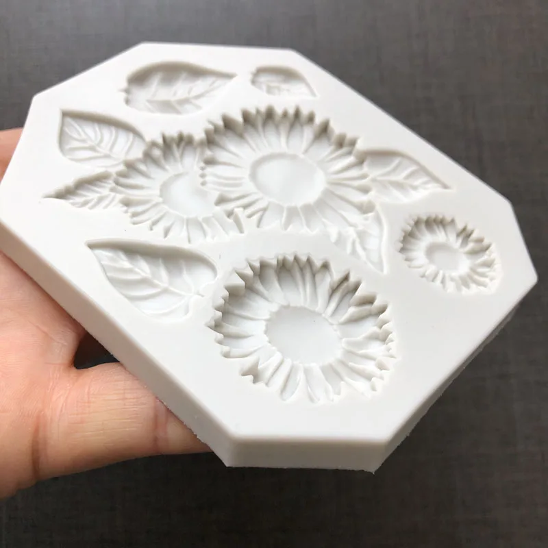 Tree Branches Sunflower Cake Silicone Molds Cupcake Fondant Decorating Chocolate Candy DIY Tools