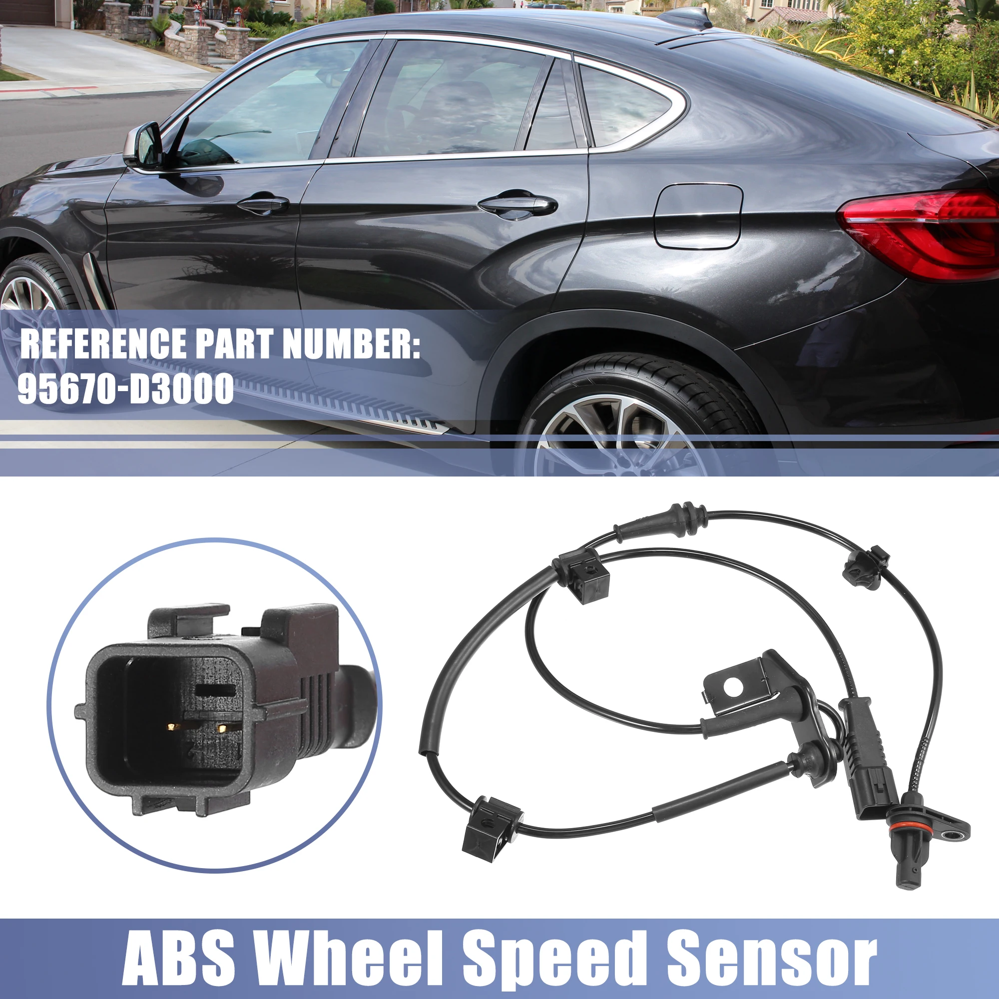 UXCELL Sensore di velocità della ruota ABS anteriore sinistro No.95670-D3000 per Hyundai Tucson 1.6L 2.0L 2.4L 2016-2021