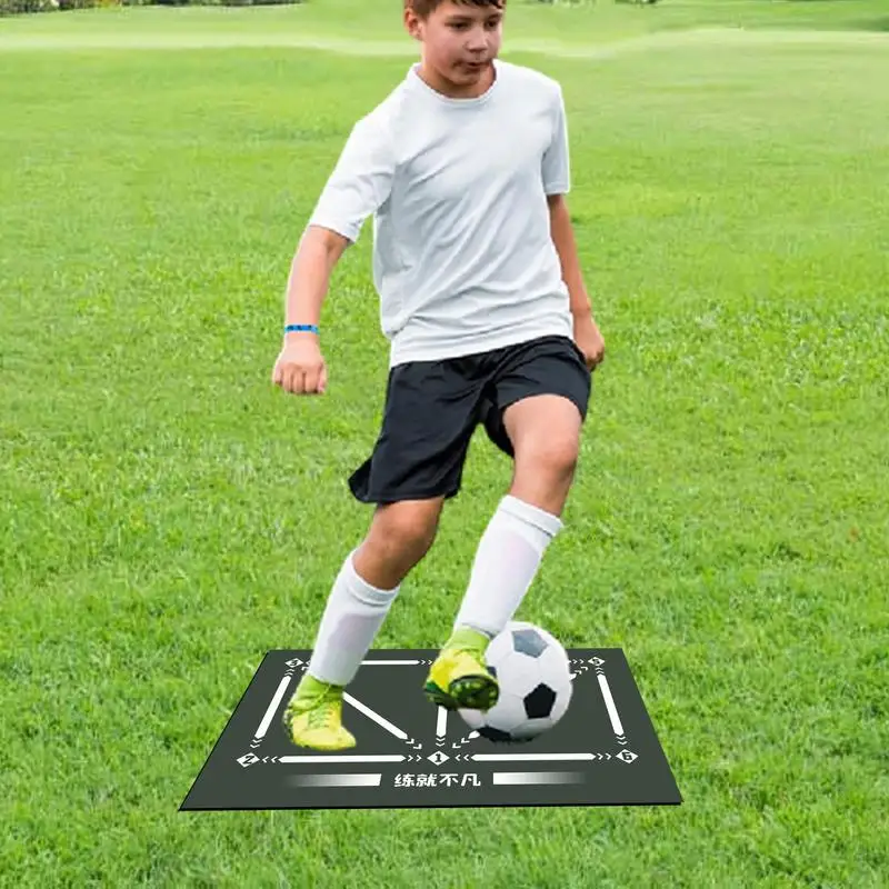 Soccer Workout Mat Non-slip Silent Footstep Mat Non-slip Silent Footstep Mat Silent Ball Mastery Trainer 23.62x35.43 Inches For