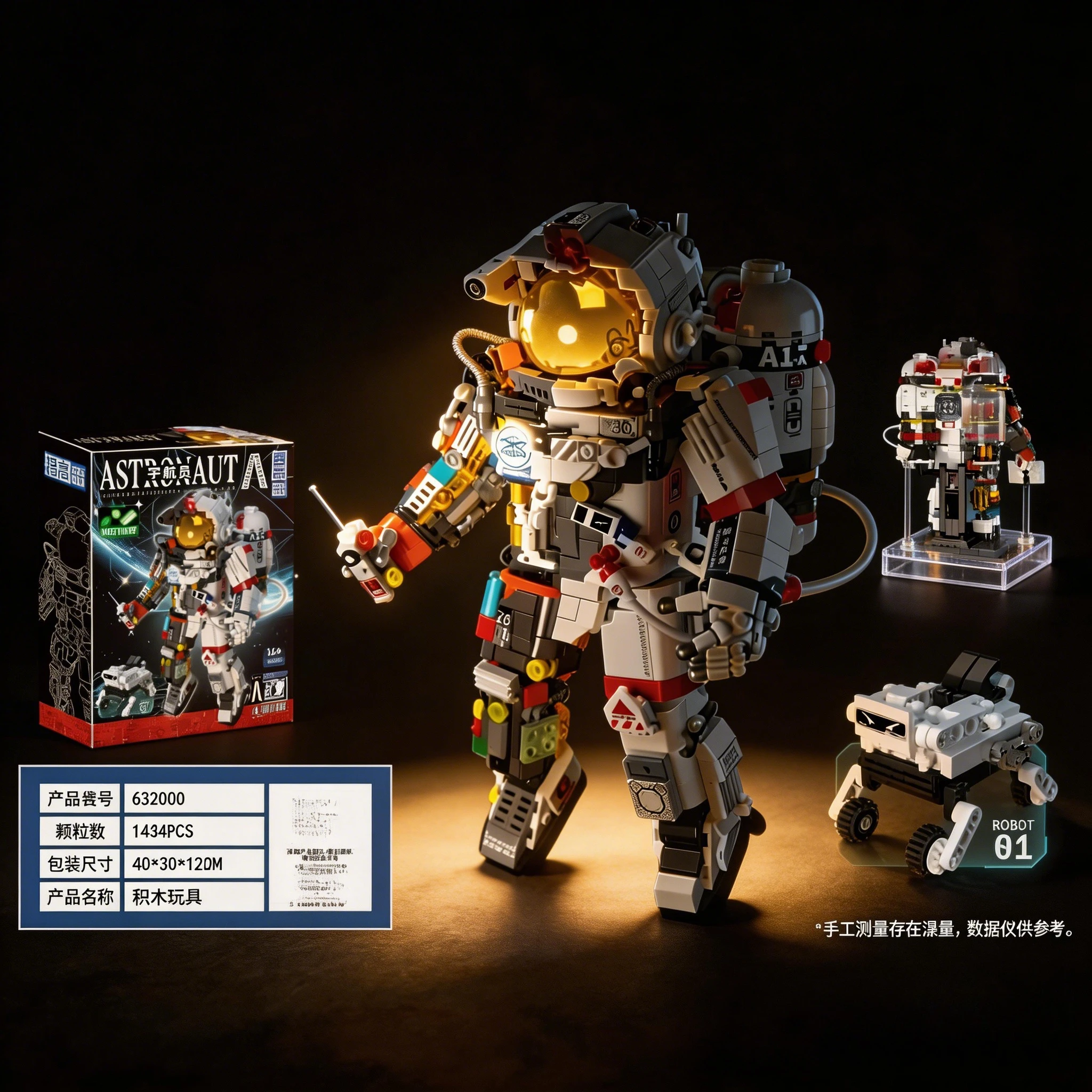 

888 PCS Spaceman Astronaut Model Micro Building Blocks Mechanical Exploring Adventure Assemble Figures Bricks Educational Toys