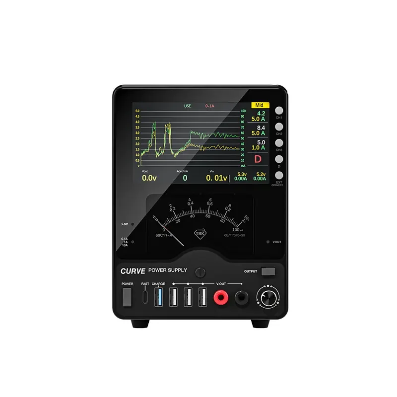 

TBK-218 Adjustable DC Power Supply 0-30V/10A Dual Display Fast Charge Oscilloscope Curve Graphic Storage for Burn-in 220V PLC