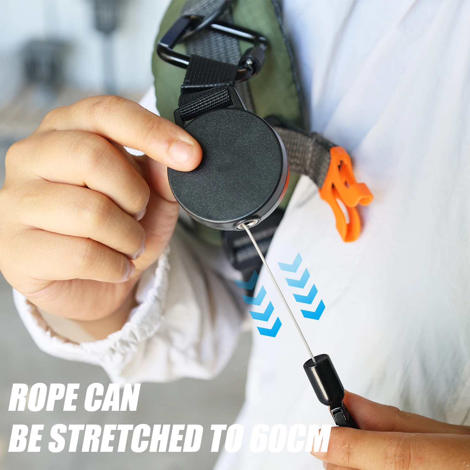 Retractable Anti-Theft Phone Lanyard Straps Carabiner Badge Holder with Phone Tether Tabs Cellphone Belt Clip for Travel Hiking - náhled 2