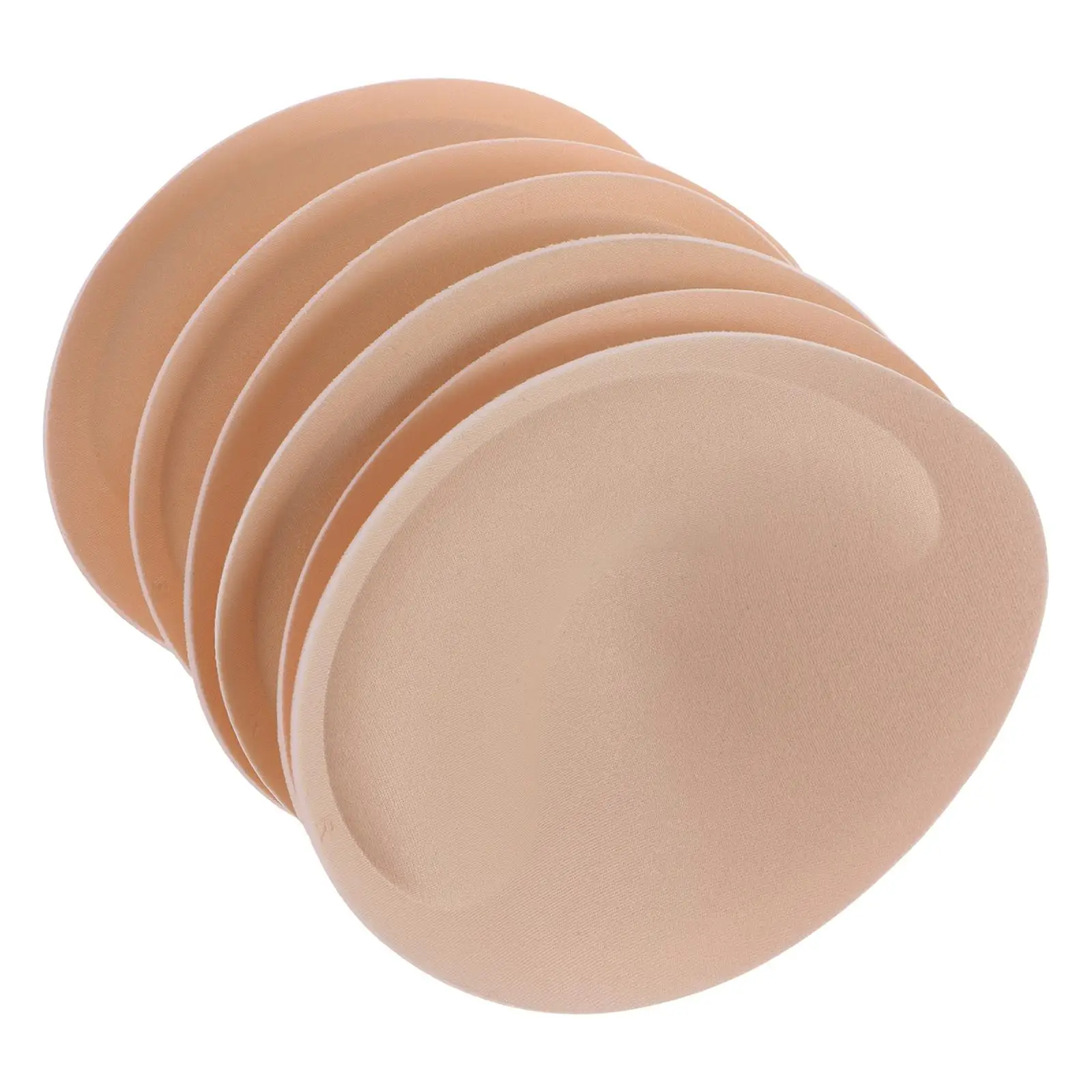 

3 Pairs Inserts Pad Push Round Milk Silk Knitted Fabric Sponge Chest Pads Lightweight Breathable Perfect for Yoga Bra