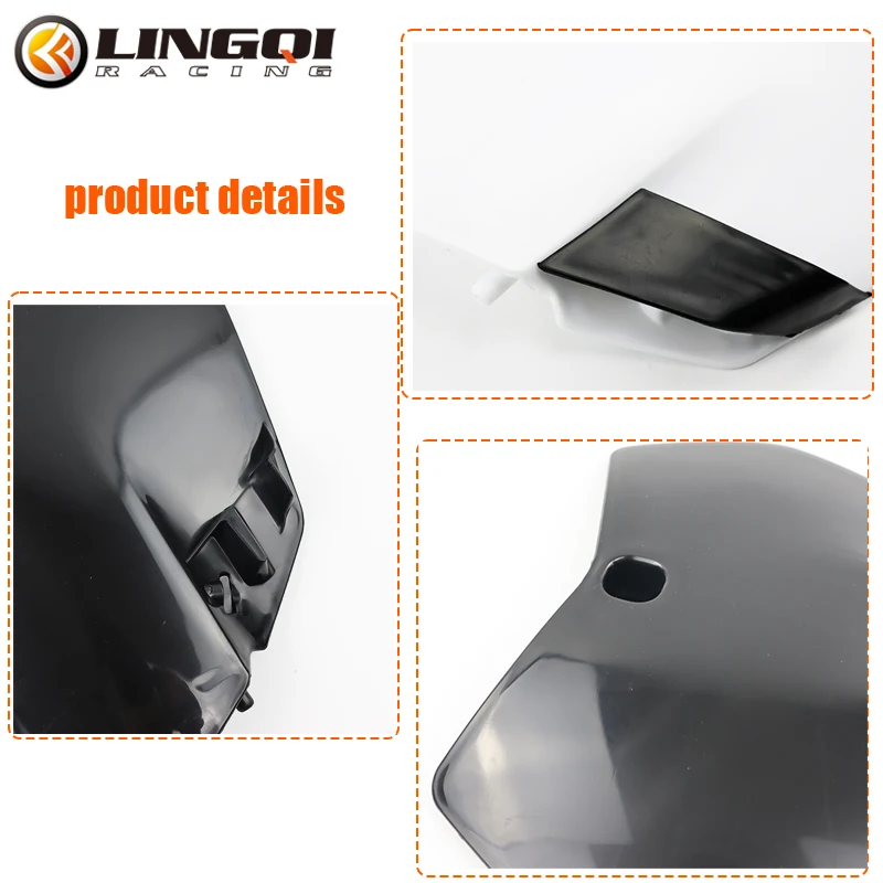 LINGQI KT250 Motorcycle Front Number Plate Fender Cover Plastic Fairing Kit For KT 250 Motocross Dirt Bike Pit Bike Parts