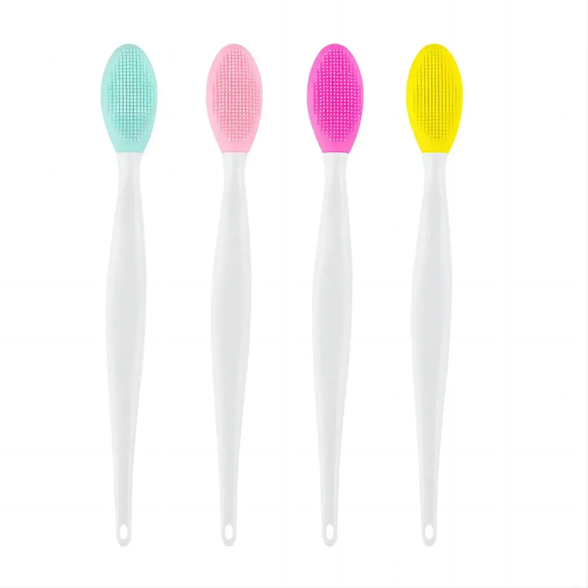 1PC/4PCS Beauty Skin Care Wash Face Silicone Brush Exfoliating Nose Clean Blackhead Removal Brushes Tools With Replacement Head