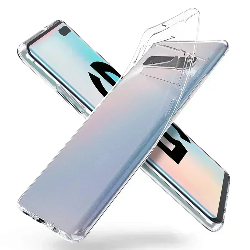 Fundas de teléfono transparentes de silicona para Samsung Galaxy S10 5G E S10E Plus Lite S105G S10Plus, funda trasera fina transparente de TPU suave