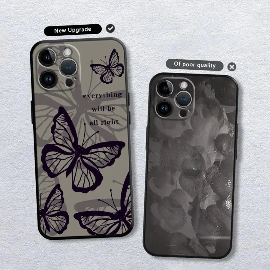 Чехол для телефона Butterfly Art для iPhone 11 Pro XR 7 8 Plus 14 Pro 15 ProMax 16 12 13 Mini SE XS Max Противоударный чехол