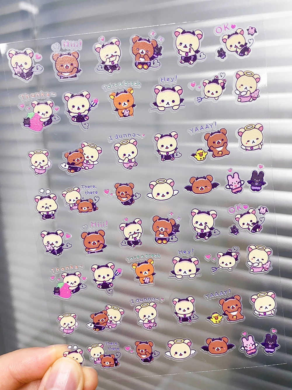 2026 Sommer Neu Rilakkuma Süße Nagelkunst-Aufkleber Japanische Cartoons Kleiner Bär DIY PVC Wasserdichter Selbstklebender Schiebeaufkleber – Detail 15