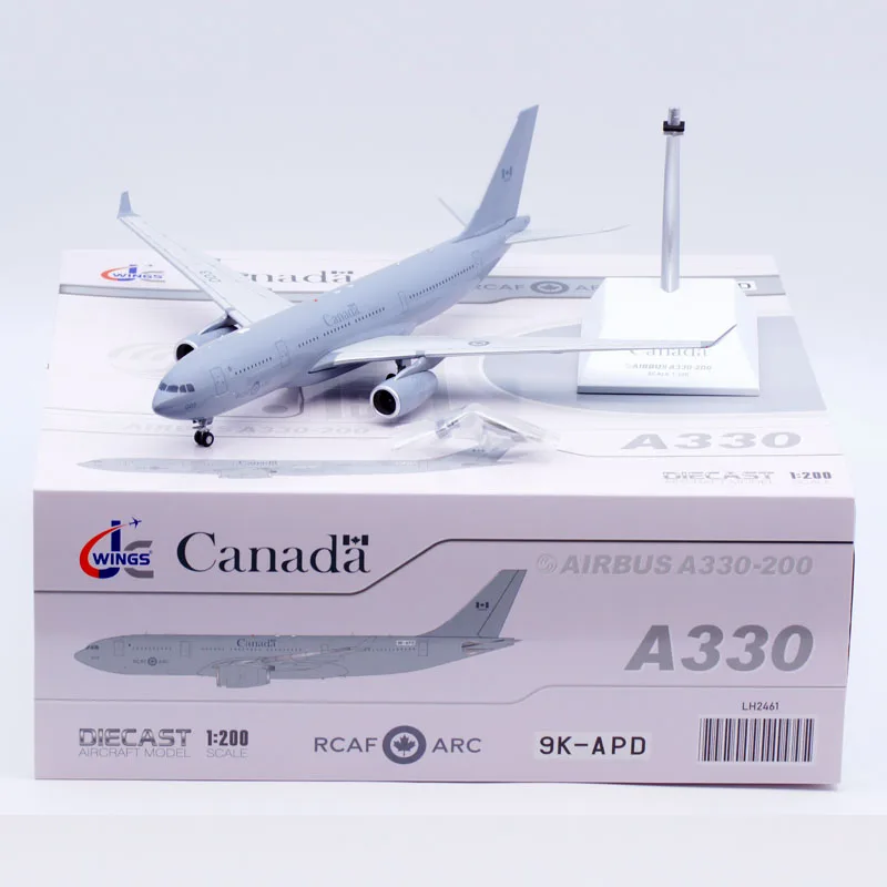 LH2461 Alloy Collectible Plane Gift JC Wings 1:200 Royal Canadian Air Force Airbus CC-330 Husky Diecast Aircraft Model 330003