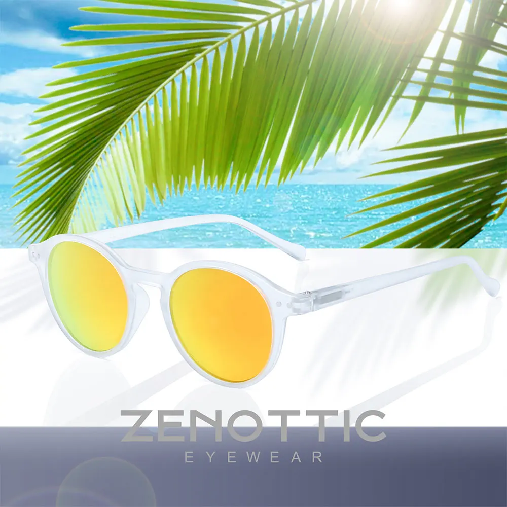 ZENOTTIC Kleine runde Sonnenbrille für Männer und Frauen, Vintage-Retro-polarisierte Kreis-Sonnenbrille, UV400-Schutz – Detail 4