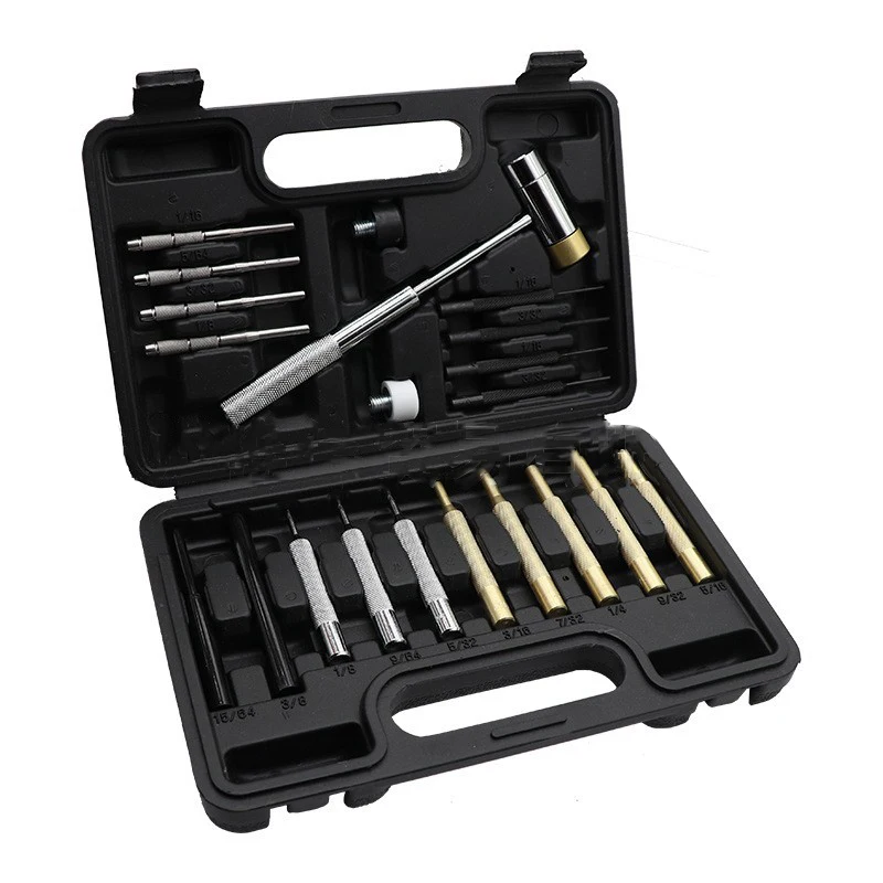 O50 Hand Tools Hammer Roll Gunsmithing Punch Punch Professional Brass Set 21pcs Kit Portable Maintenance Tools