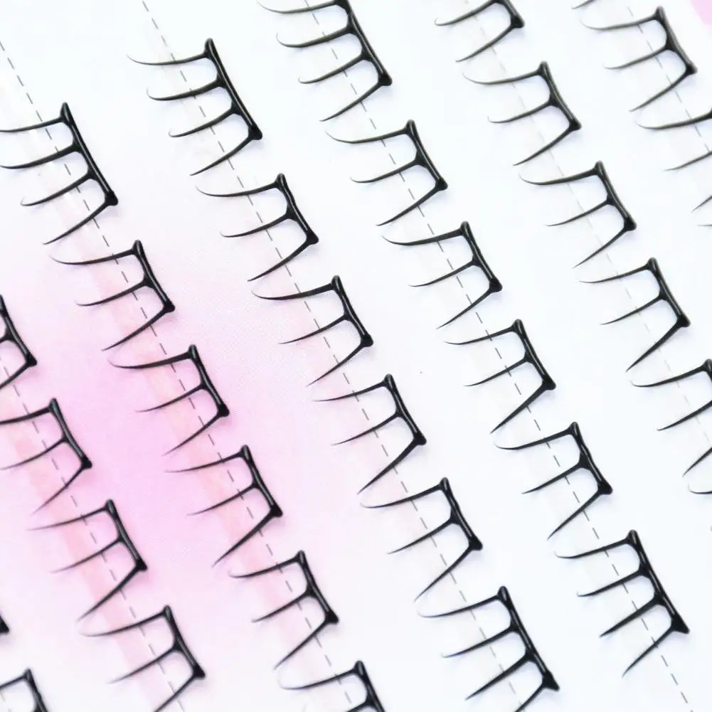 Faux-cils sans colle, série naturelle segmentée à grappe unique, feuille douce, Ultra-fin, léger, bouclage, T4Z4