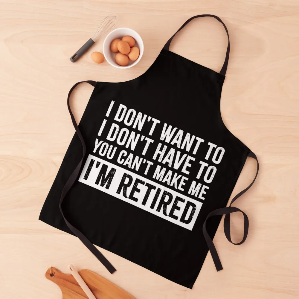 

I'm Retired Apron with personal logo Kitchens Woman Kitchen on the wall Apron