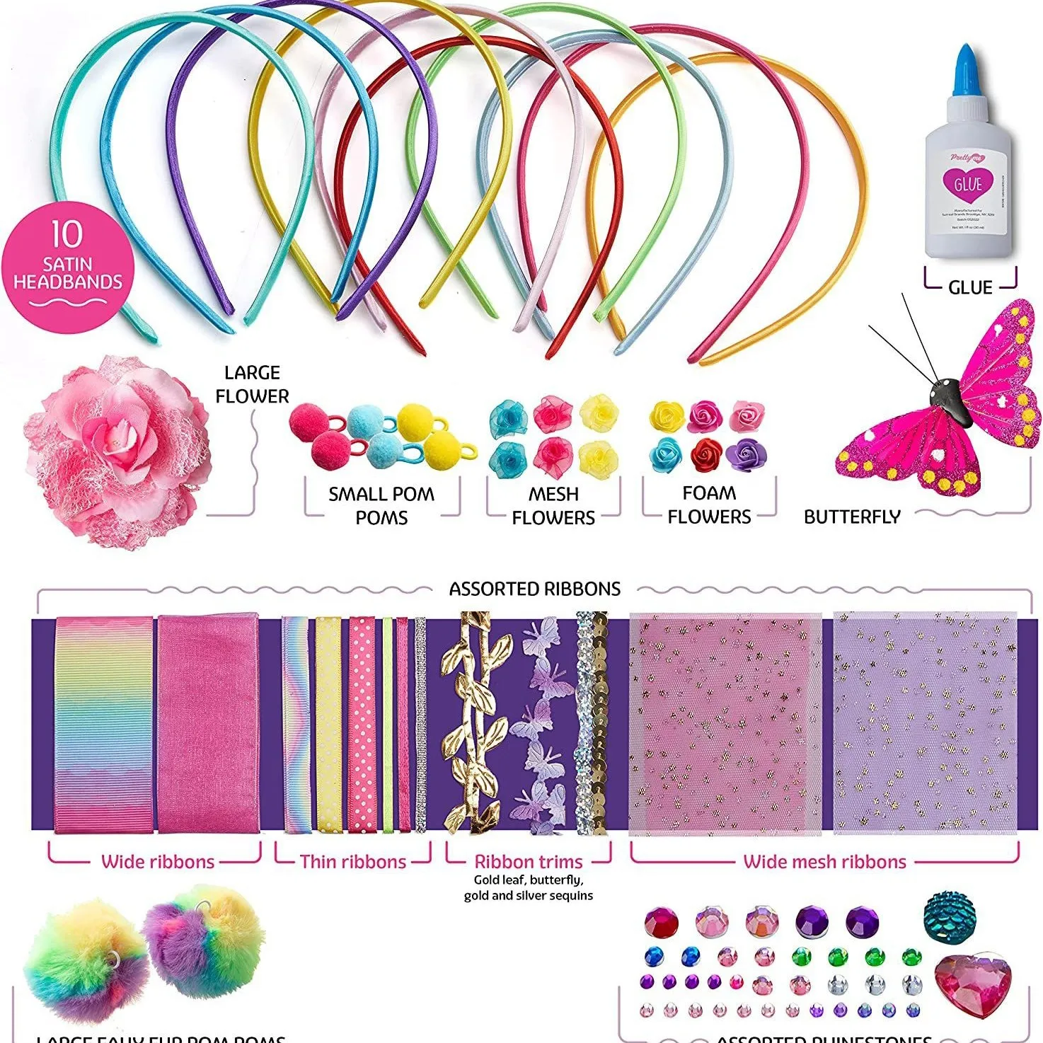 Interior Design Education - DIY-hoofdbandset voor kinderen, handgemaakt haarspeldontwerpmateriaalpakket voor