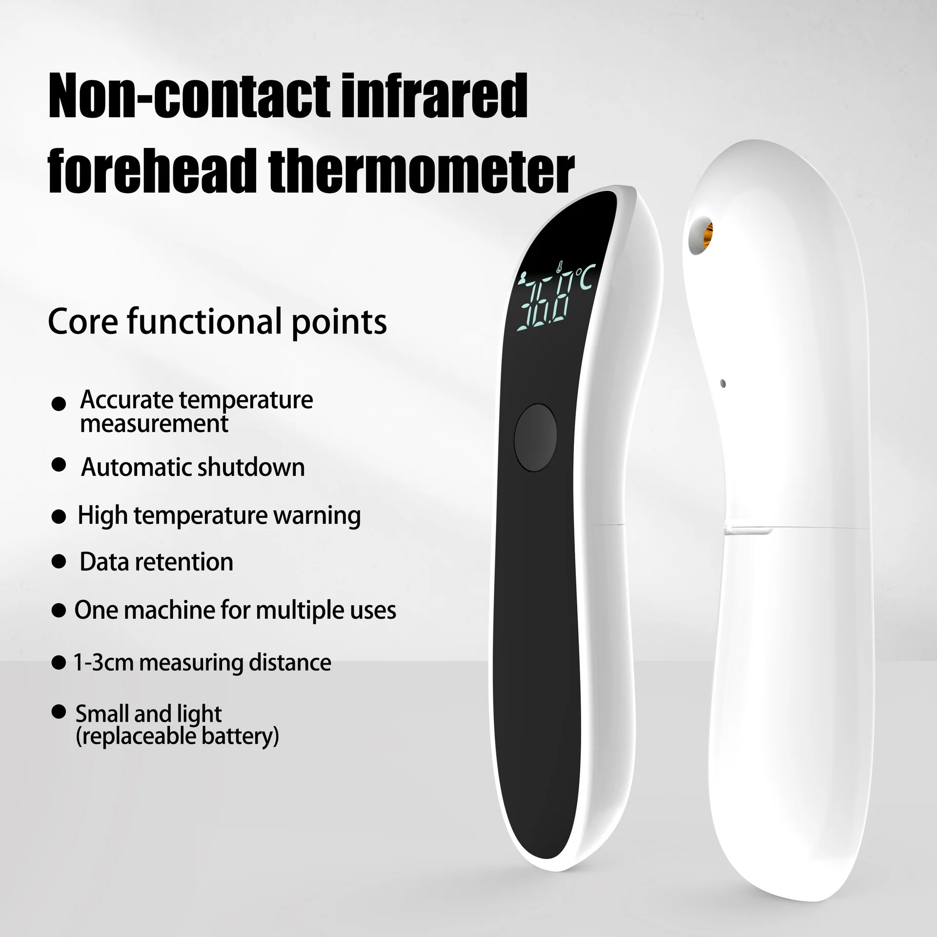 Digital Forehead Thermometer Electronic Contactless Clinical Accuracy Non-contact Body Temperature Meter Fever For Adult Child