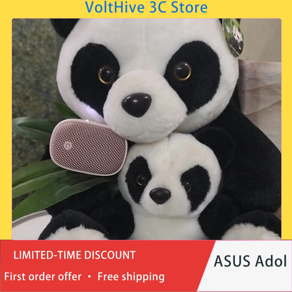 ASUS Adol Snap‑On Magnetic Bluetooth Audio Speaker Ultra‑Compact Powerful Sound Clip‑On Device for Hiking Running Office Travel