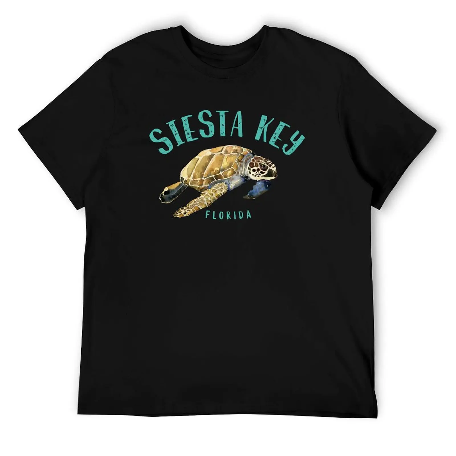 

Siesta Key Florida Sea Turtle Design T-Shirt anime tshirt t shirt for man 100 percent cotton t shirts with prints T-Shirt