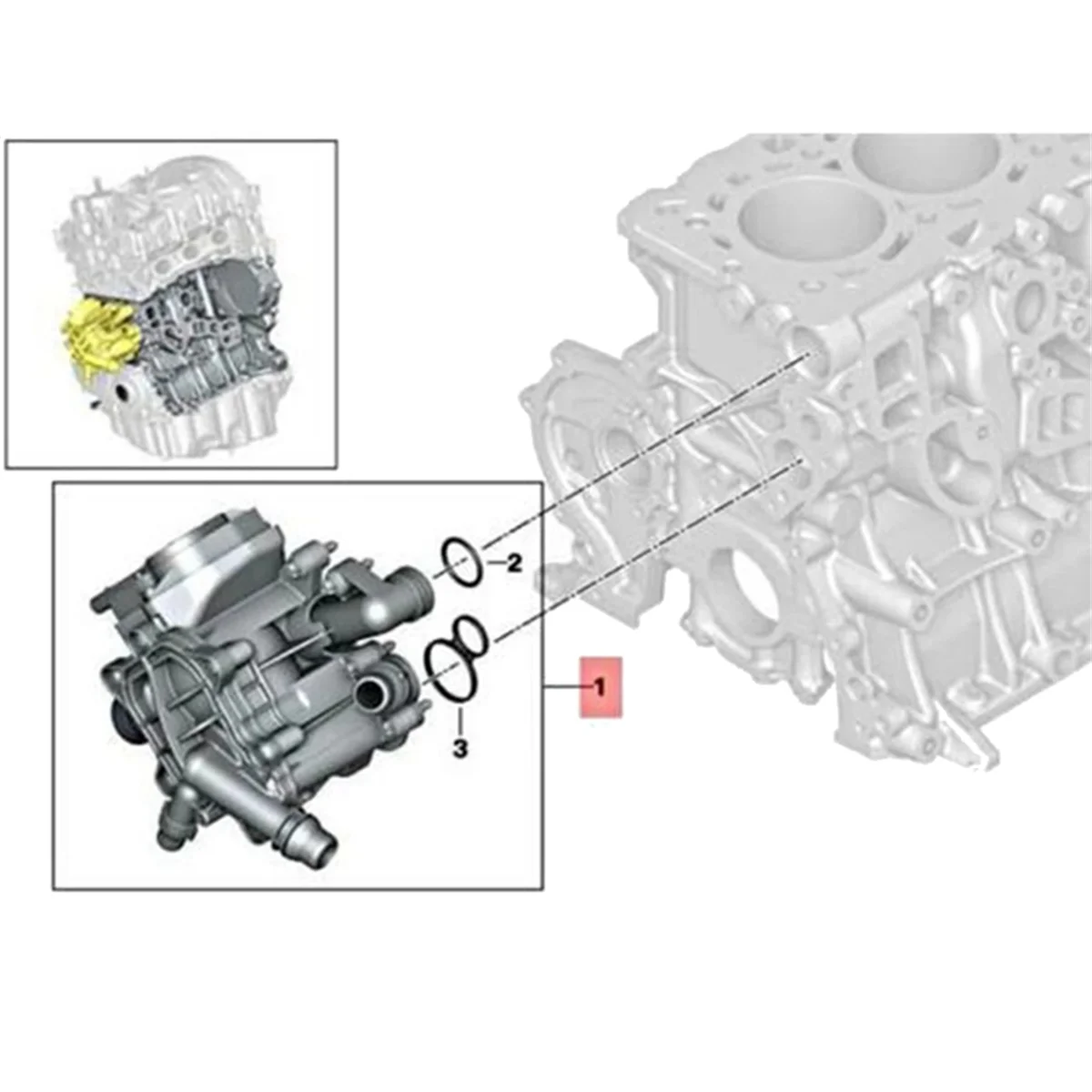 Car Engine Thermostat Housing for BMW X1 330I 430I 530I 520I 2.0L Heat Management Module 11537644811