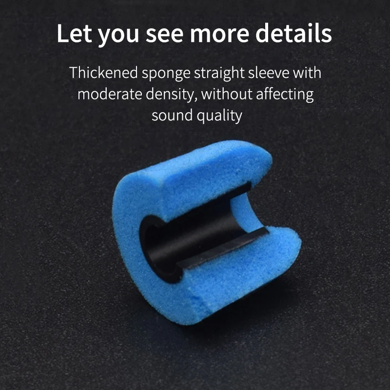 Tiandirenhe 6 pair(12pcs) 5mm Noise Isolating Memory Foam Ear Tips Foam Eartips High quality Earbud Earphone Silicone