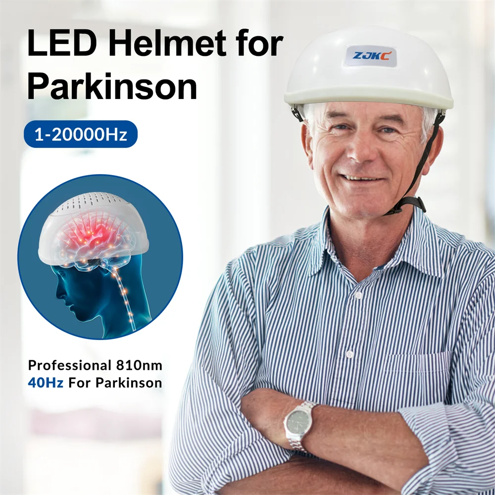 

ZJKC Parkinson Treatment 810nm Transcranial Magnetic Brain Stimulation Photobiomodulation Brain Wave Helmet Enhance Cognition