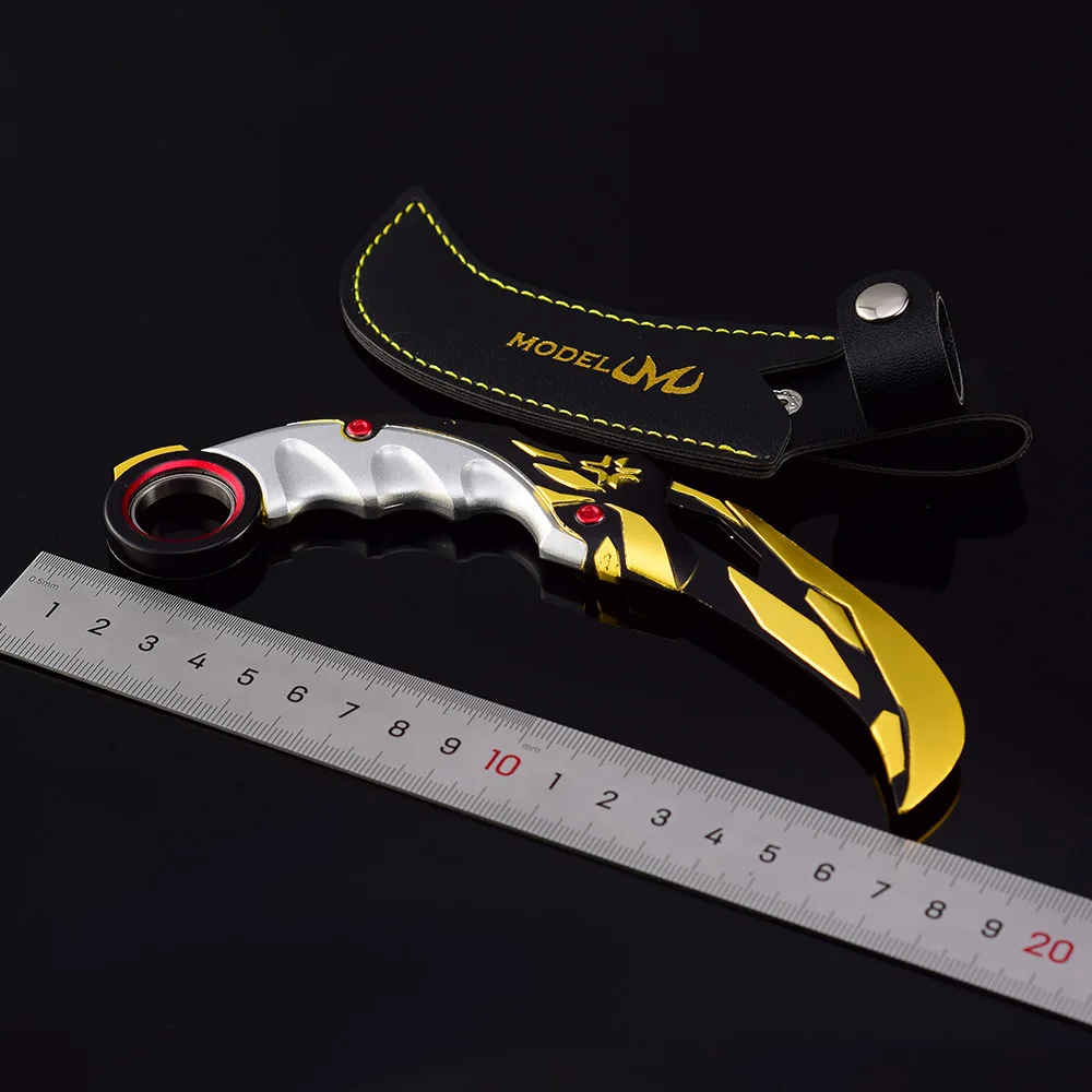 Couteau Karambit de championnats Valorant de 17cm, modèle en alliage de samouraï rotatif, arme de réaver mêlée, couteaux d'entraînement Katana, jouets pour garçons
