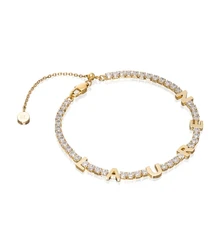 Customized Name Tennis Chain Bracelet Personalized Initial Letter Bracelet 26-Letter Women's Jewelry Gift for Best Friend