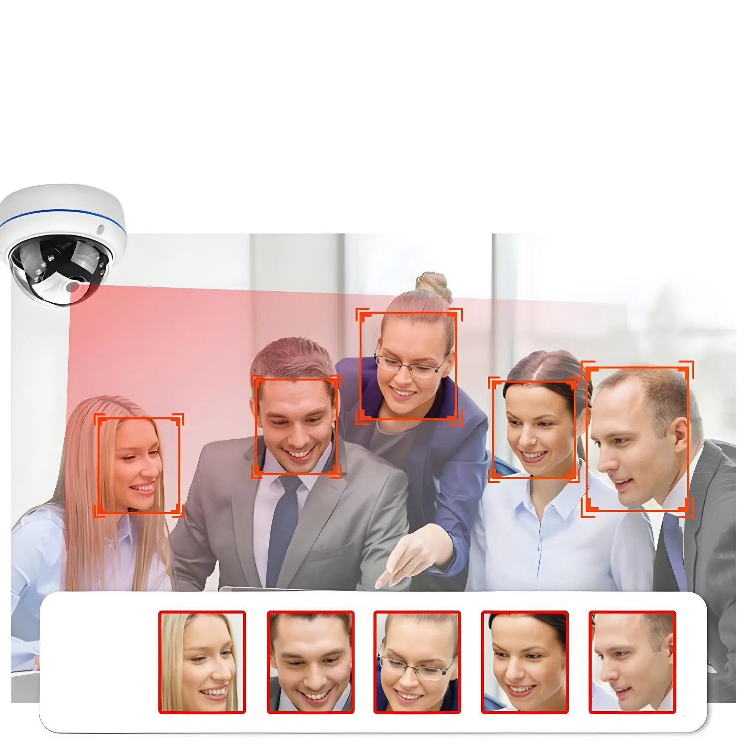 8CH 2K Face Recognition CCTV Security System 4MP IP Camera POE NVR Kit With Wide Angle Night Vision CMOS Sensor