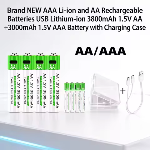 NEW Lithium-Ion Battery Type-C Rechargeable High-Capacity Battery AA&amp;AAA Battery For remote control, mouse, electric toys