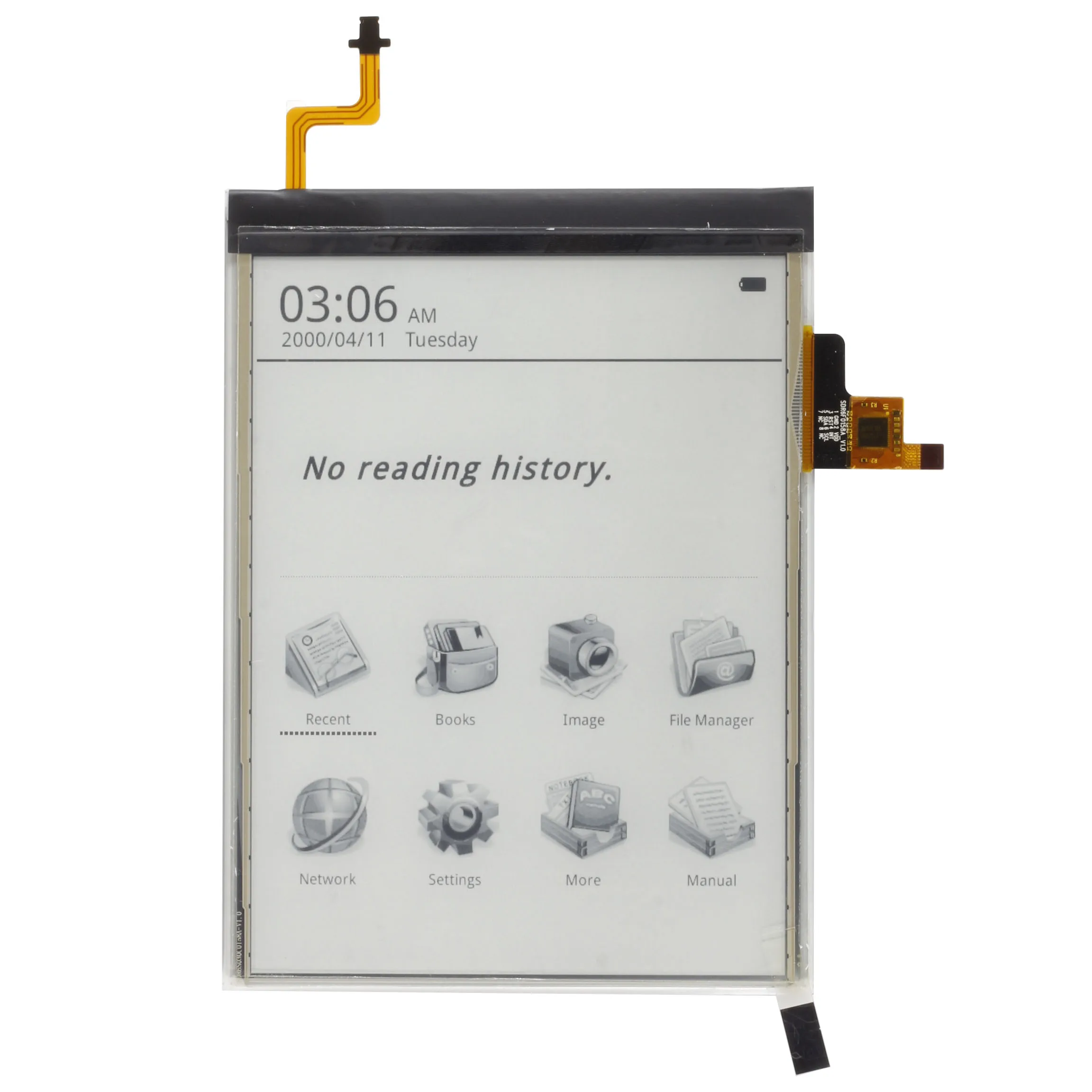 New 6 inch ED060SCT with backlight and touch SDR6F0158A_V1.0 Eink Display screen ebook readers