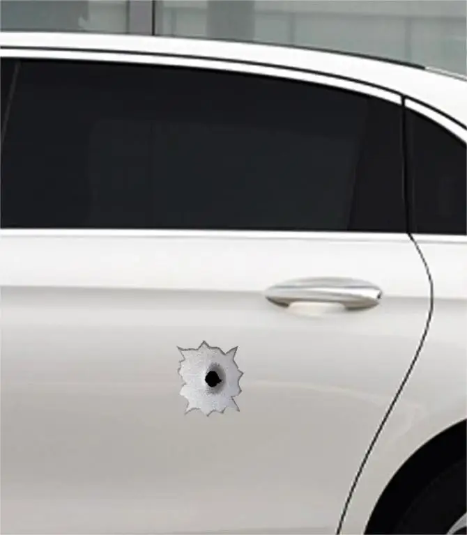 Bullet Hole Helmet Sticker, Car Stickers, Car Trunk Box Products Cart Home Accessory Flavoring Interior Decoration